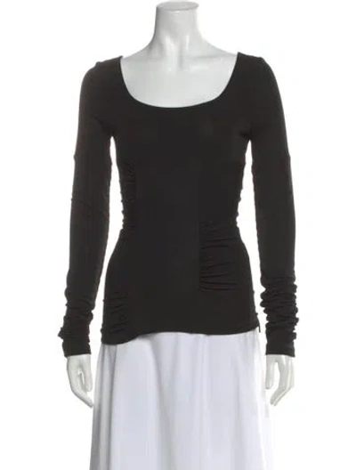 Pre-owned Versus Vintage Scoop Neck Top In Black