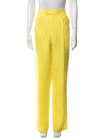 Pre-owned Versus Vintage Straight Leg Pants In Yellow