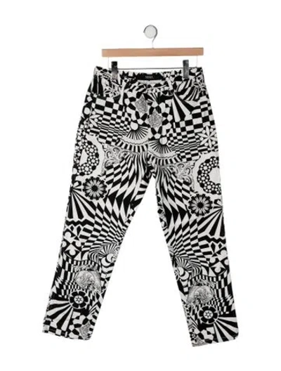 Pre-owned Versus Vintage Straight-leg Jeans In Black/neutrals