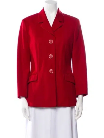 Pre-owned Versus Virgin Wool Blazer In Red