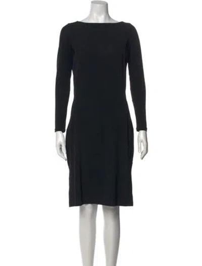 Pre-owned Versus Virgin Wool Knee-length Dress In Black