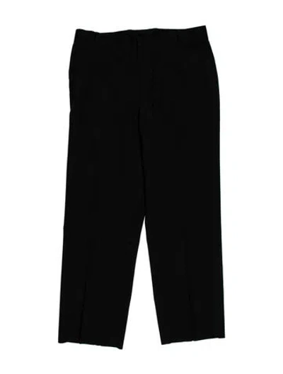 Pre-owned Versus Virgin Wool Straight Leg Pants In Black