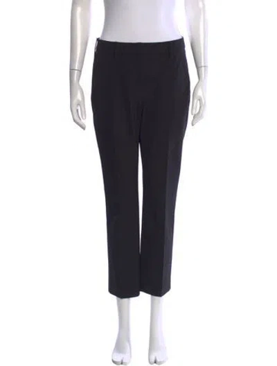 Pre-owned Versus Virgin Wool Straight Leg Pants In Black