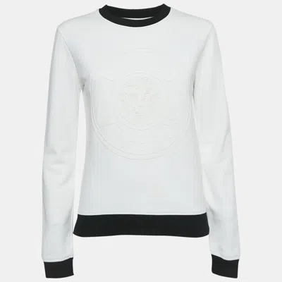 Pre-owned Versus White Medusa Print Cotton Sweatshirt M