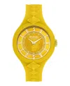 Versus Fire Island Studs Strap Watch In Yellow