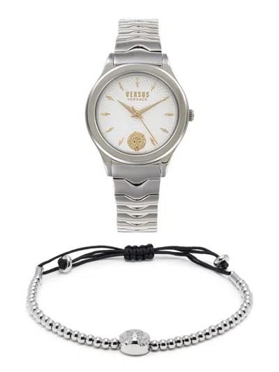 Versus Women's 2-piece 34mm Stainless Steel Watch & Bracelet Set In Silver