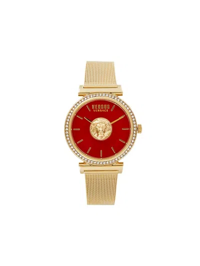 Versus Women's 34mm Stainless Steel Bracelet Watch In Red