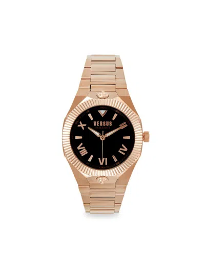Versus Women's 36mm Ip Rose Goldtone Stainless Steel Bracelet Watch