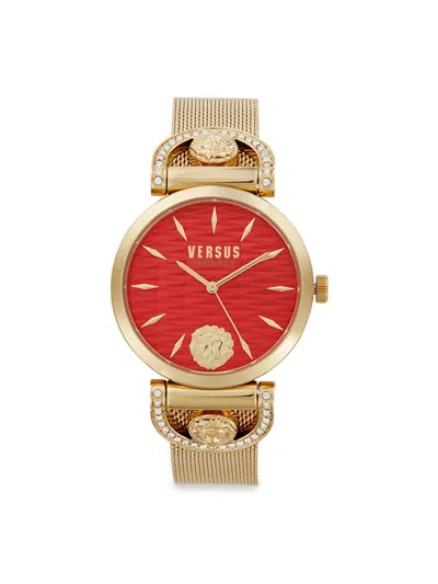 Versus Women's 36mm Stainless Steel & Crystal Bracelet Watch In Red