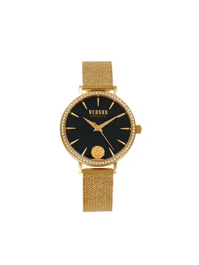 Versus Women's Mar Vista 34mm Yellow Goldtone Stainless Steel Bracelet Watch In Brown