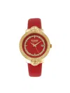 VERSUS WOMEN'S MOUFFERARD 38MM IP GOLDTONE STAINLESS STEEL, CRYSTAL & LEATHER STRAP WATCH