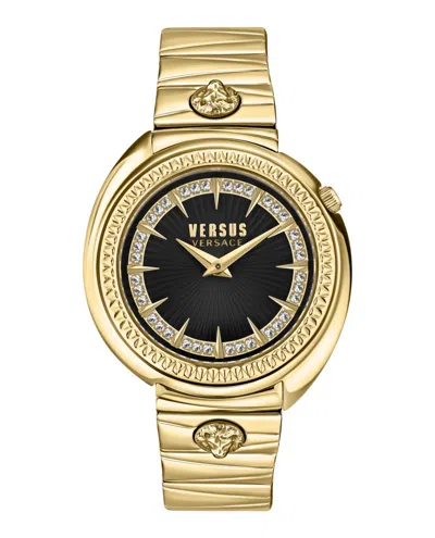 Versus Women's Tortona Crystal Bracelet Watch In Gold In Multi