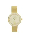 VERSUS WOMEN'S VERSUS LEA CRYSTAL IP YELLOW GOLD & GOLD GUILLOCHÉ DIAL BRACELET WATCH/35MM