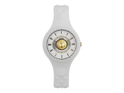 Pre-owned Versus Women's  Versace Fire Island Lion Vspoq1k21 Watch In Stainless Steel In Silver