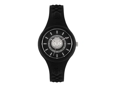 Pre-owned Versus Women's  Versace Fire Island Lion Vspoq2d21 Watch In Stainless Steel In Silver