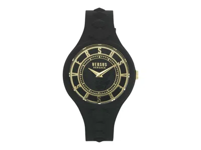 Pre-owned Versus Women's  Versace Fire Island Studs Vsp1r1321 Watch In Stainless Steel In Silver
