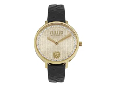 Pre-owned Versus Women's  Versace La Villette Crystal Vsp1s3521 Watch In Stainless Steel In Silver