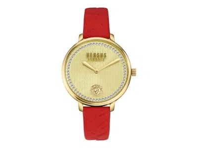 Pre-owned Versus Women's  Versace La Villette Crystal Vsp1s3621 Watch In Stainless Steel In Silver