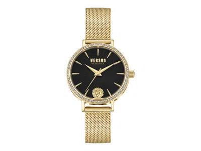 Pre-owned Versus Women's  Versace Mar Vista Crystal Vsp1f2321 Watch In Stainless Steel In Silver