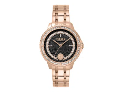 Pre-owned Versus Women's  Versace Montorgueil Crystal Vsplm4421 Watch In Stainless Steel In Silver