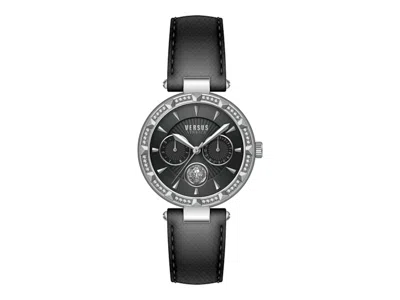 Pre-owned Versus Women's  Versace Sertie Crystal Function Vspos5621 Watch In Stainless Steel In Silver