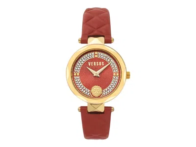 Pre-owned Versus Women's  Versace Versace Covent Garden Petite Leather Watch Vsphk1220 In Stainless Steel