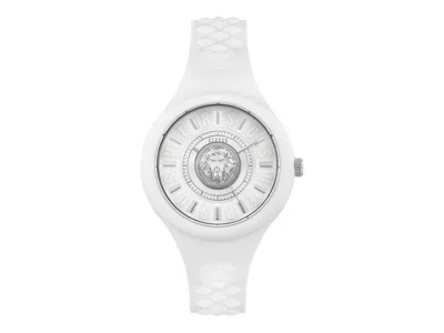 Pre-owned Versus Women's  Versace Versace Fire Island Lion Strap Watch Vspoq2g21 In Stainless Steel