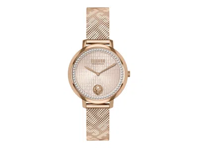 Pre-owned Versus Women's  Versace Versace La Villette Crystal Bracelet Watch Vsp1s3421 In Stainless Steel