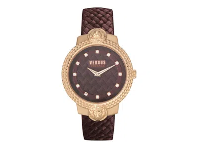 Pre-owned Versus Women's  Versace Versace Mouffetard Leather Watch Vsplk1420 In Stainless Steel