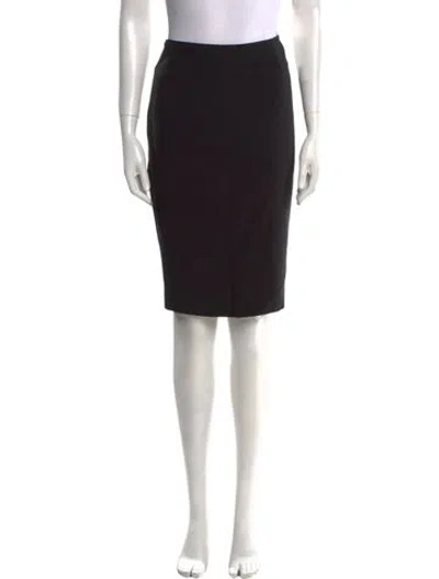Pre-owned Versus Wool Knee-length Skirt In Black