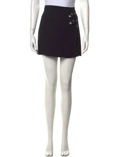 Pre-owned Versus Wool Mini Skirt W/ Tags In Black
