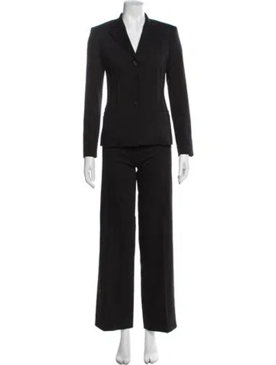 Pre-owned Versus Wool Pantsuit In Black