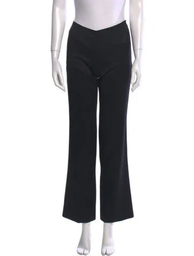 Pre-owned Versus Wool Straight Leg Pants In Black