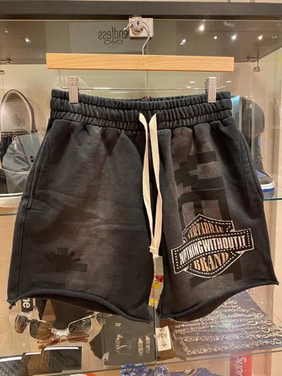 Pre-owned Vertabrae Emblem Shorts In Black
