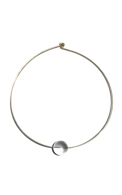 Vertigo Crystal Ball Collar In Transparent