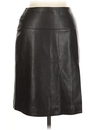 Pre-owned Vertigo Faux Leather Skirt In Black
