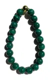 Vertigo Gold-plated Vermeil Malachite Choker Necklace In Green