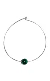 Vertigo Gold-plated Vermeil Malachite Necklace In Green