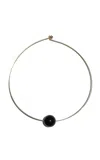 Vertigo Gold-plated Vermeil Onyx Necklace In Black