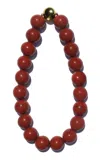 Vertigo Gold-plated Vermeil Poppy Jasper Choker Necklace In Red