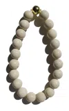 Vertigo Gold-plated Vermeil Riverstone Choker Necklace In White