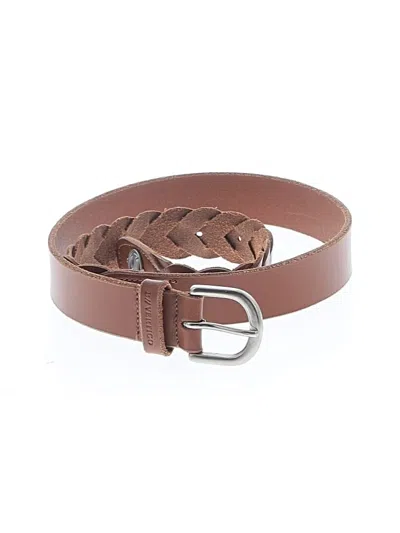 Pre-owned Vertigo Leather Belt In Brown