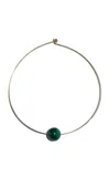Vertigo Malachite Ball Collar In Green