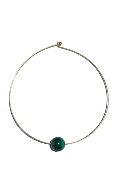 Vertigo Malachite Ball Collar In Green