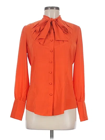 Pre-owned Vertigo Paris Long Sleeve Blouse In Orange