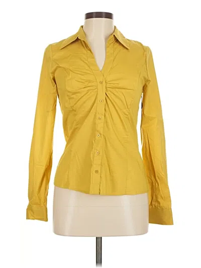 Vertigo Paris Long Sleeve Button Down Shirt In Yellow