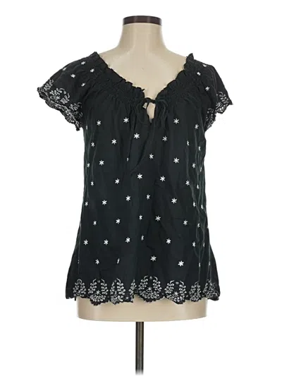 Pre-owned Vertigo Paris Short Sleeve Blouse In Black