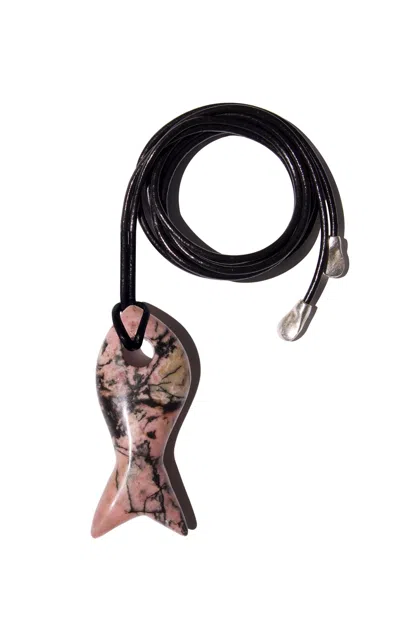 Vertigo Rhodo Fish Pendant In Pink