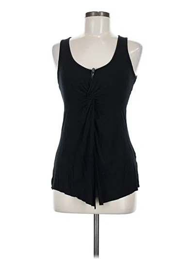 Pre-owned Vertigo Tank Top Black Plunge Neckline Tops