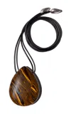 Vertigo Tigers Eye Necklace In Brown